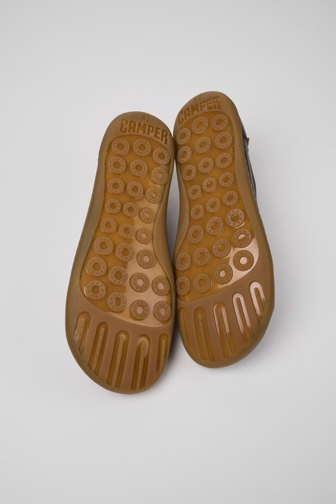 Peu Gray Leather Shoes for Men.