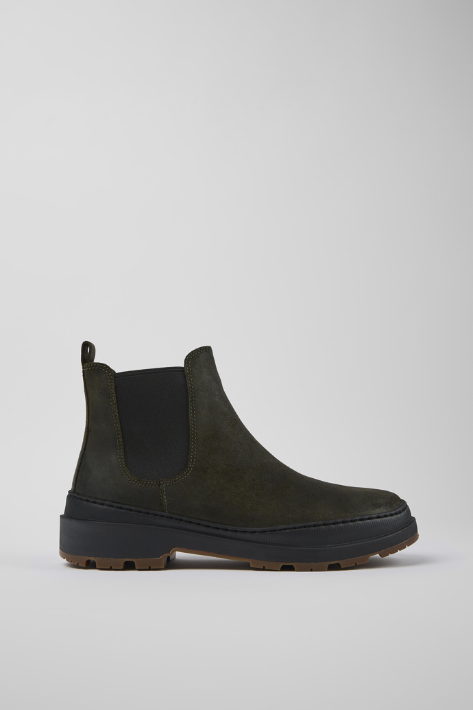 Brutus Trek MICHELIN Green-gray nubuck ankle boots for men
