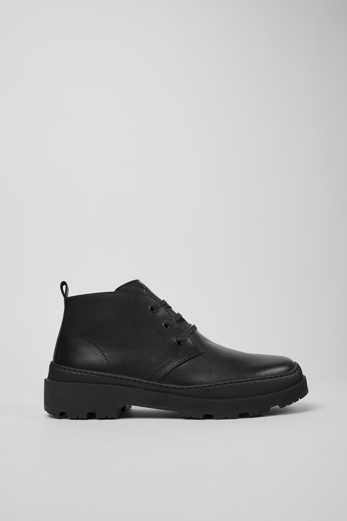 Brutus Trek MICHELIN Black leather ankle boots for men