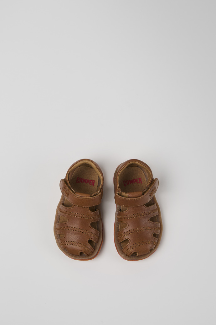 Bicho Brown Leather Kids' Sandals.