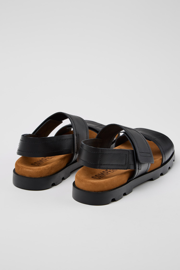 Brutus Sandal Black Leather Men's Sandals.