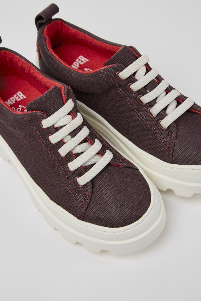 Brutus Burgundy organic cotton shoes for kids