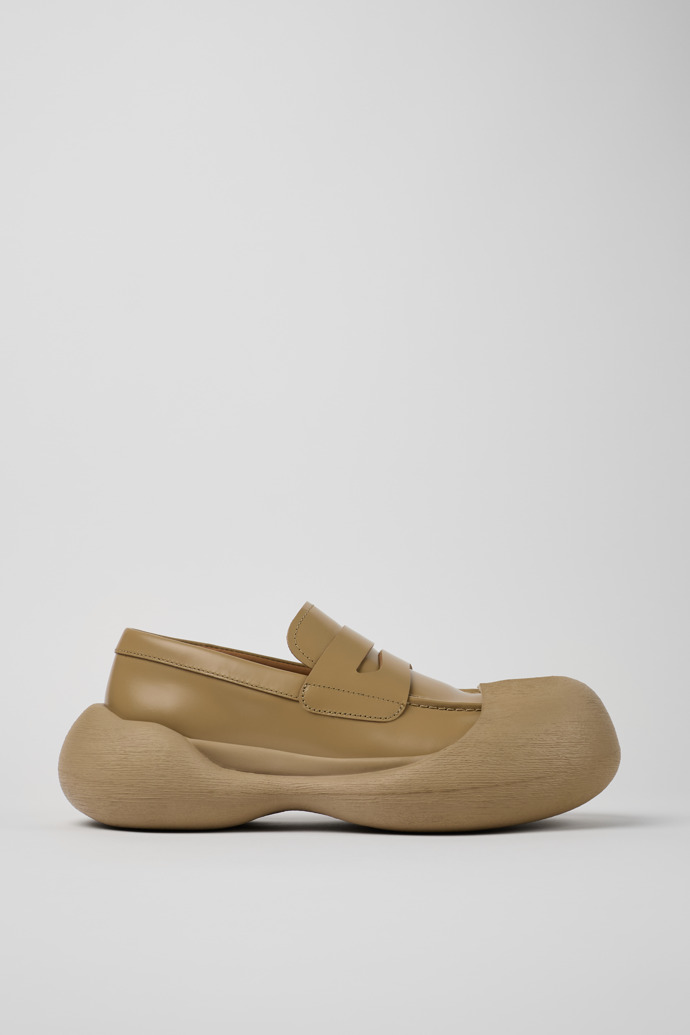 Caramba Beige Leather Loafers