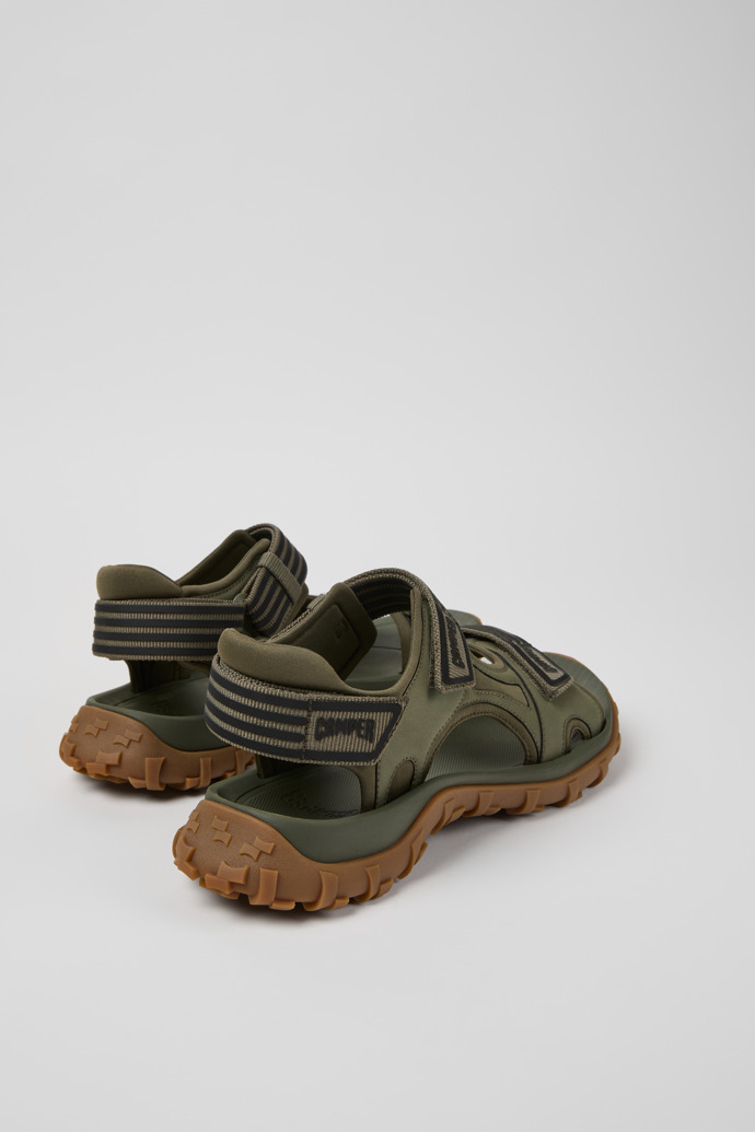 Drift Trail Sandal Green Recycled PET and Leather Sandals for Men.