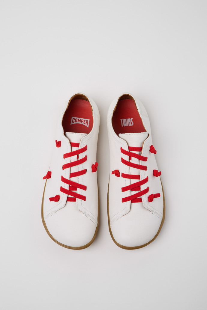 Twins White Vegetable Tanned Leather Shoes for Men.