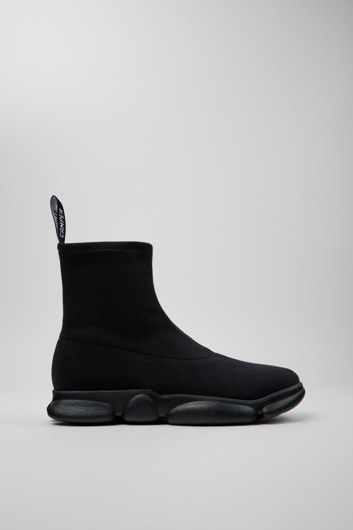 Karst Black TENCEL™ Lyocell™ and Recycled PET Mid Boots for Men.