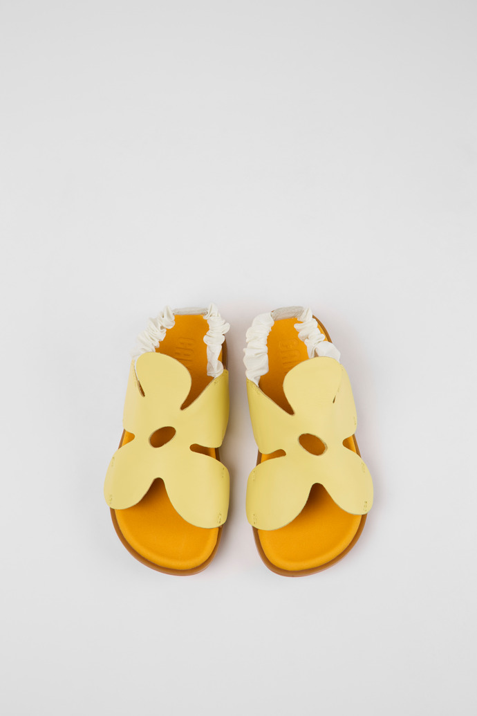 Brutus Sandal Yellow and brown leather sandals for kids