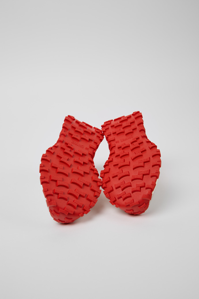 Drift Trail White Recycled PET and Leather Sneakers for Kids.