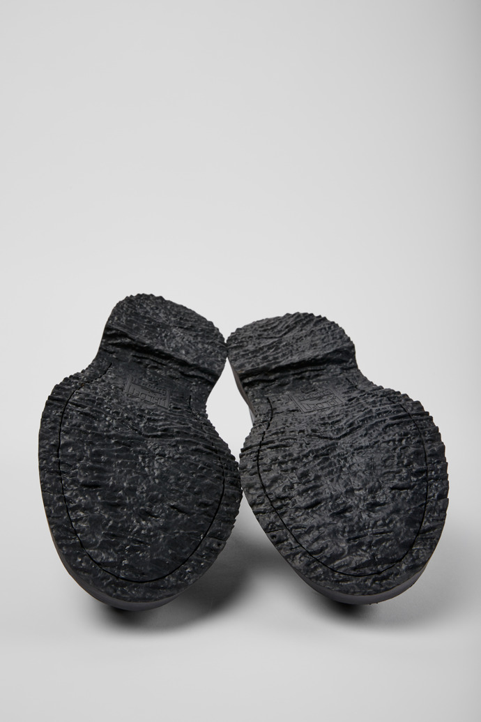 Twins Black leather loafers for men