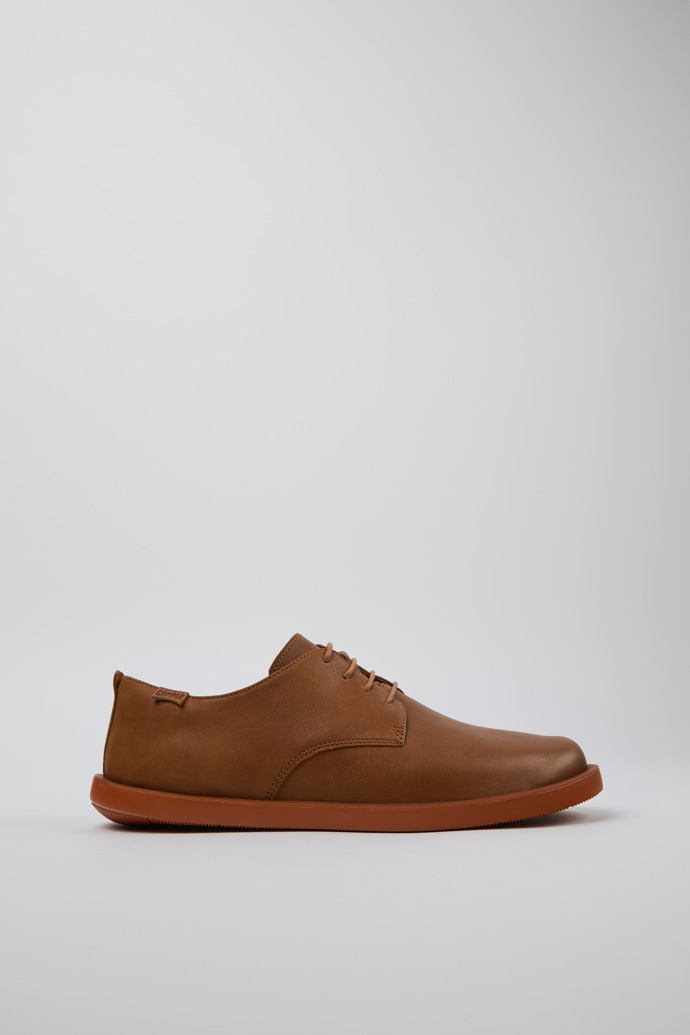 Wagon Brown Leather Men's Shoes.