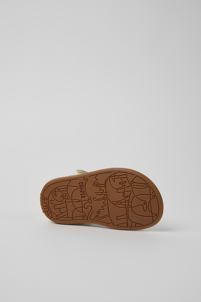 Twins White Leather Kids' Sandal.