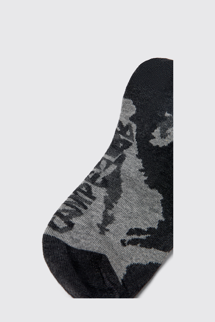 Socks Black-Gray Cotton-blend Socks