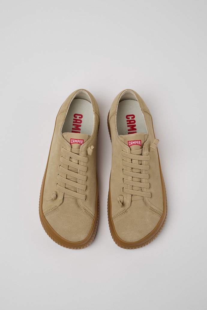Peu Roda Beige Nubuck Sneakers for Men.