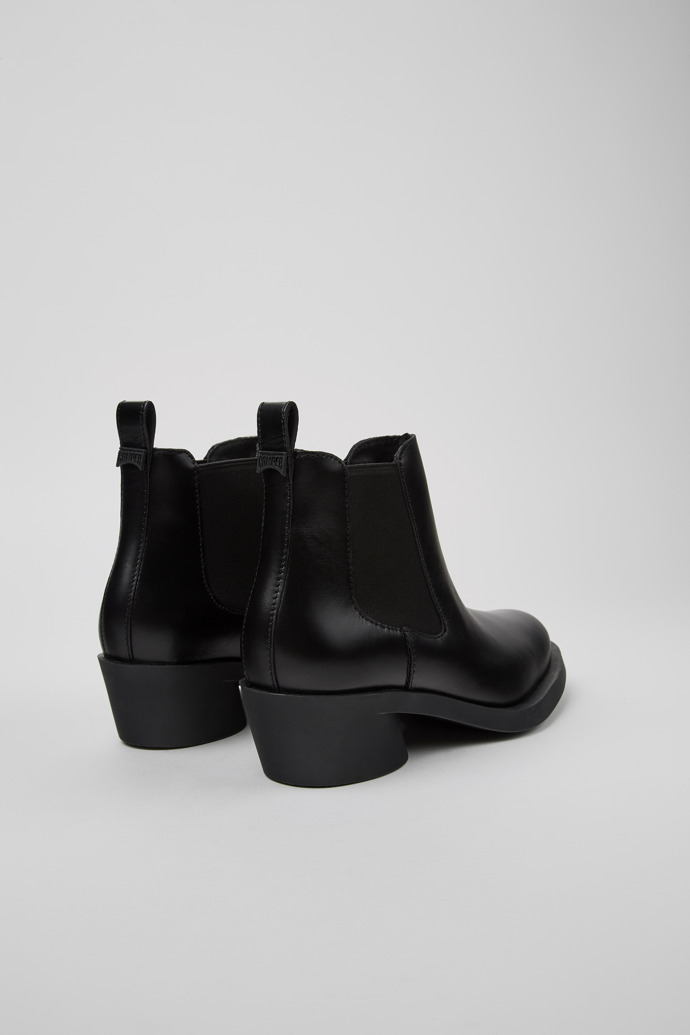Bonnie Black leather ankle boots for women
