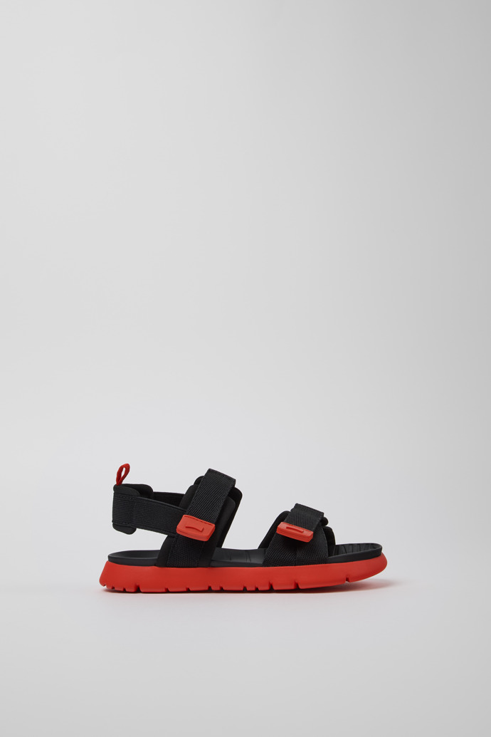 Oruga Black Textile Sandals for Kids.