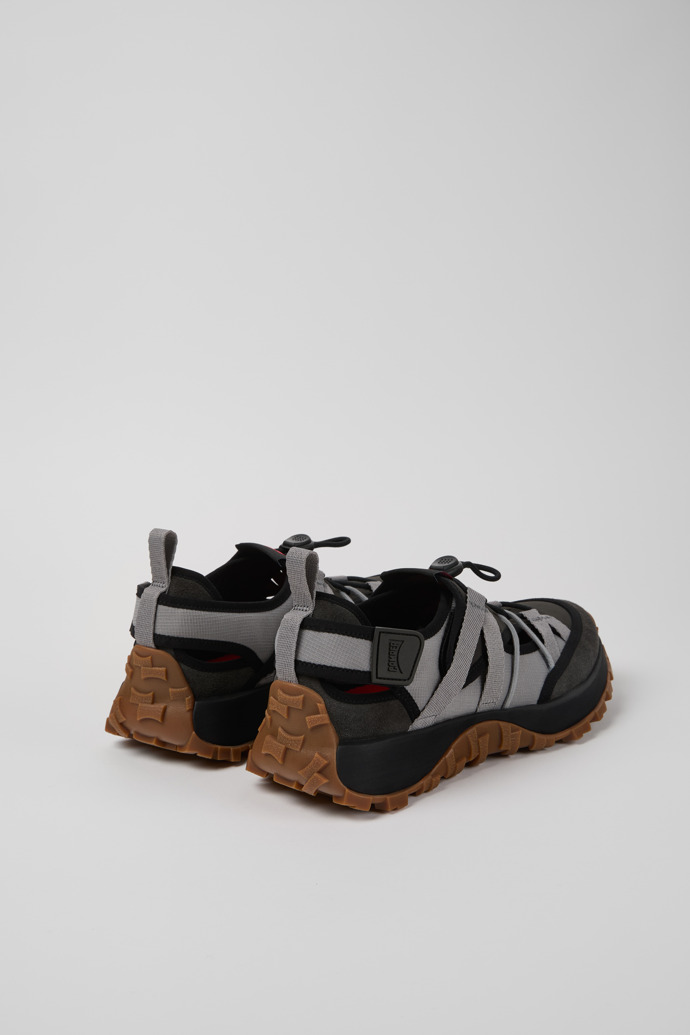 Drift Trail VIBRAM Gray Recycled PET and Nubuck Men's Sneakers.