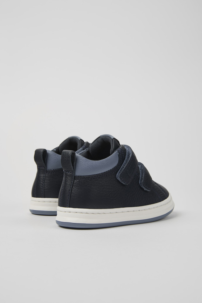 Runner Blue and gray leather sneakers for kids