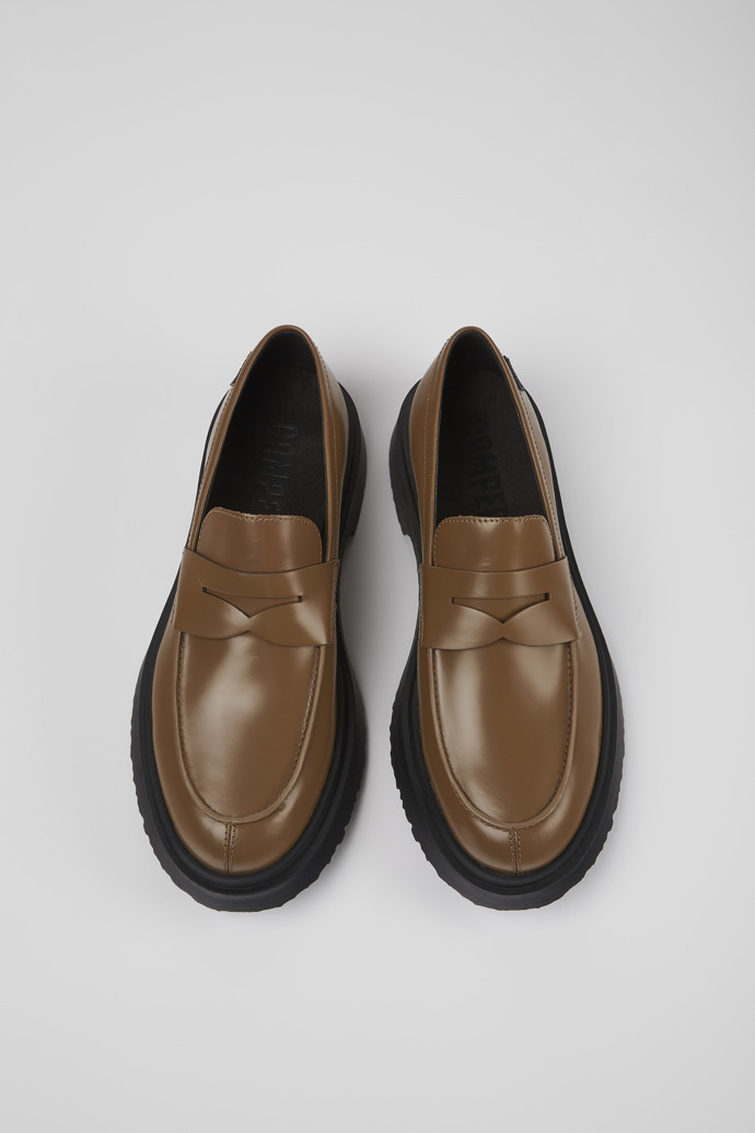 Walden Brown leather loafers for men