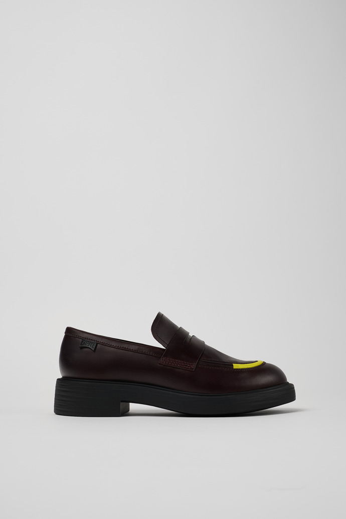 Twins Burgundy leather loafers for women