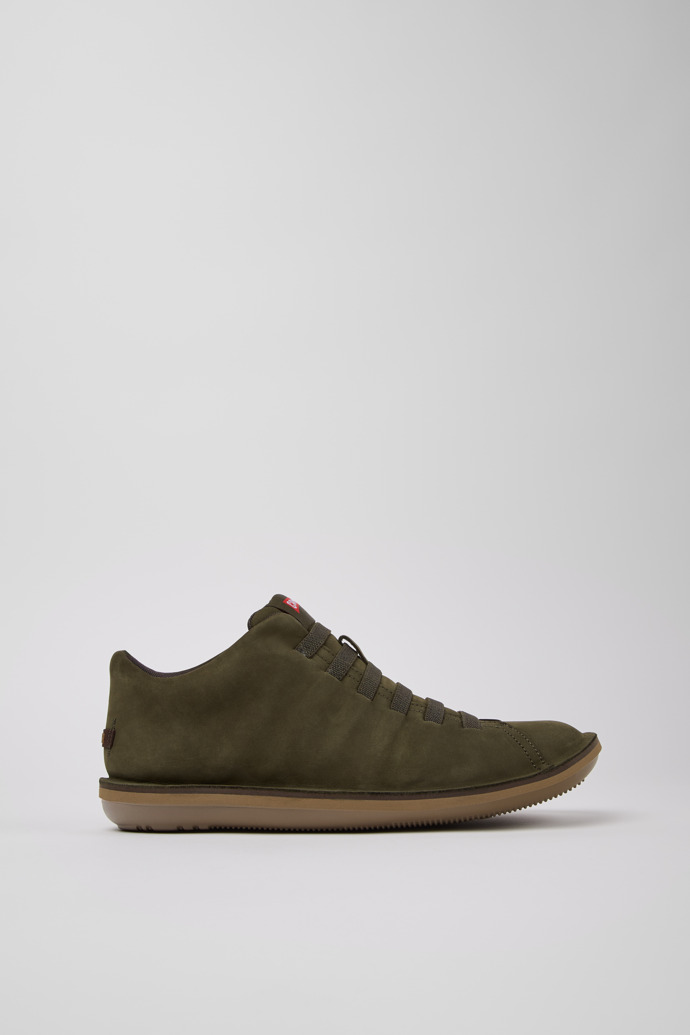 Beetle Green Nubuck Ankle Boots for Men.