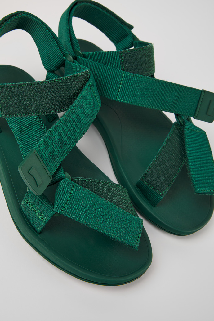 Match Green textile sandals for men