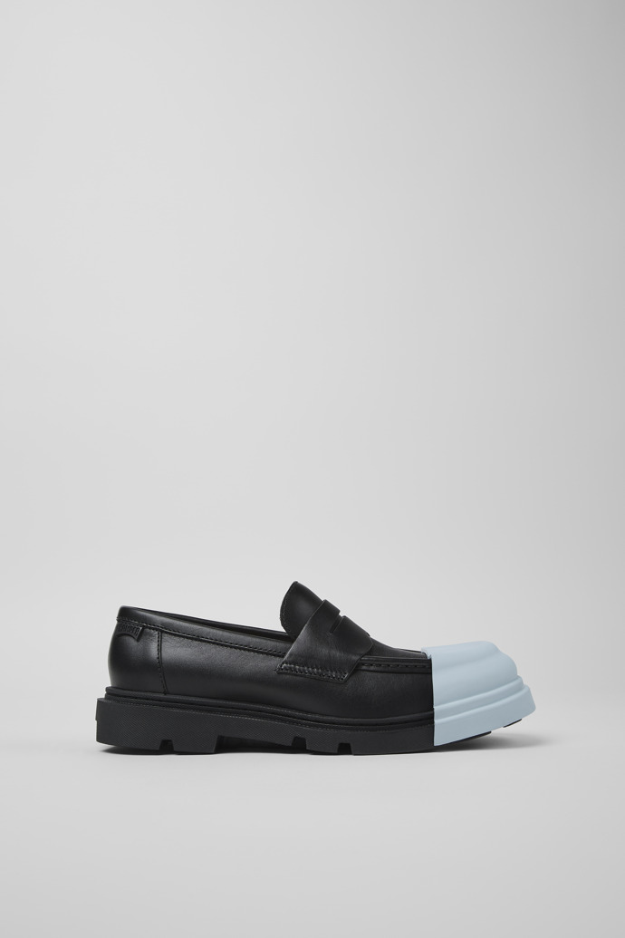 Junction Black leather loafers for women