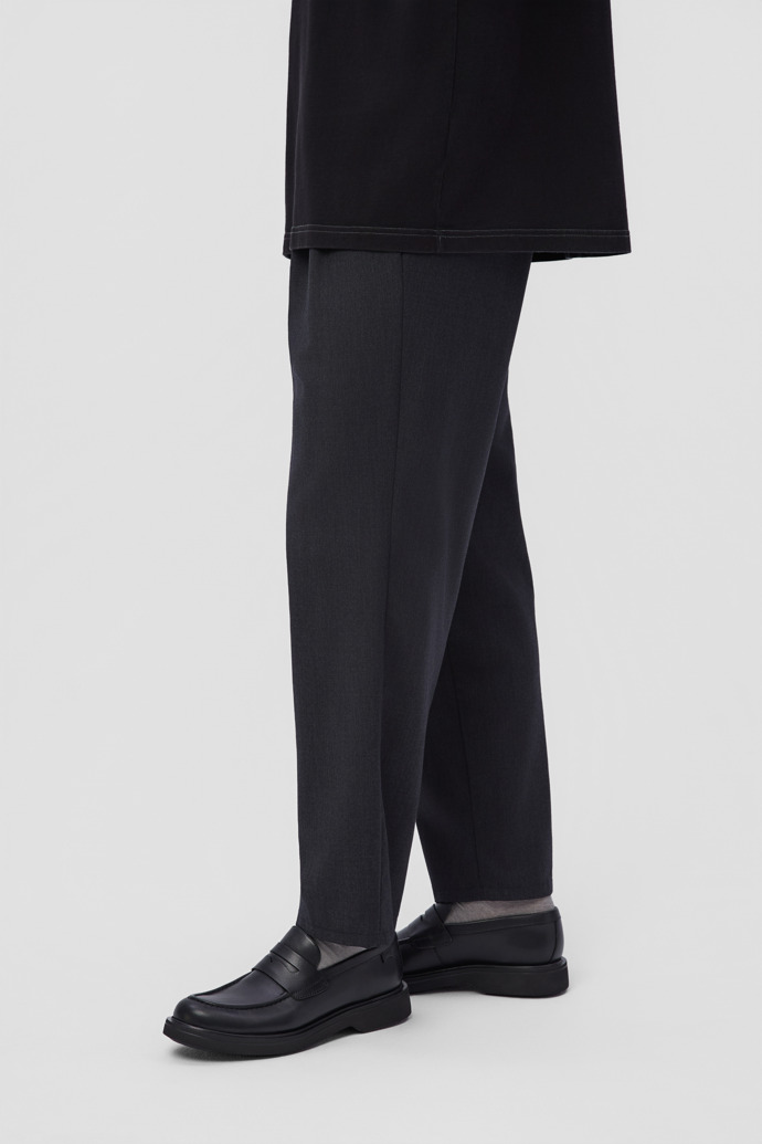 Norman Black Leather Shoes for Men.