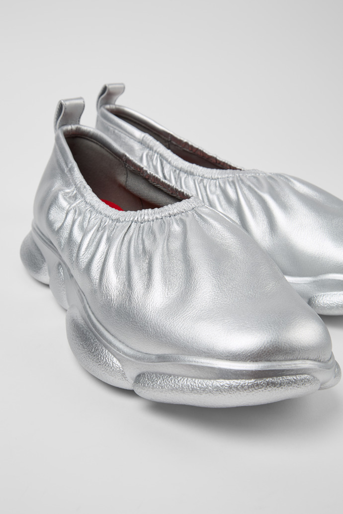 Karst Silver Leather Men's Shoes.