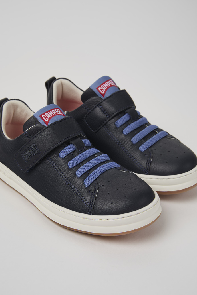 Runner Blue Leather Kids' Sneakers.