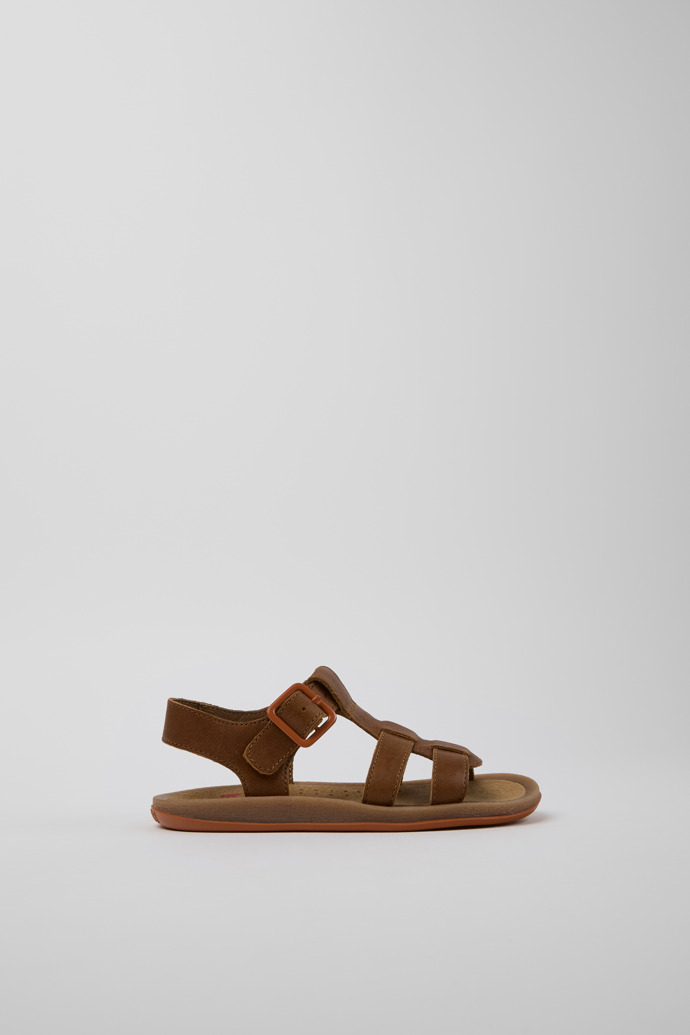 Bicho Brown Leather Kids' Sandals.