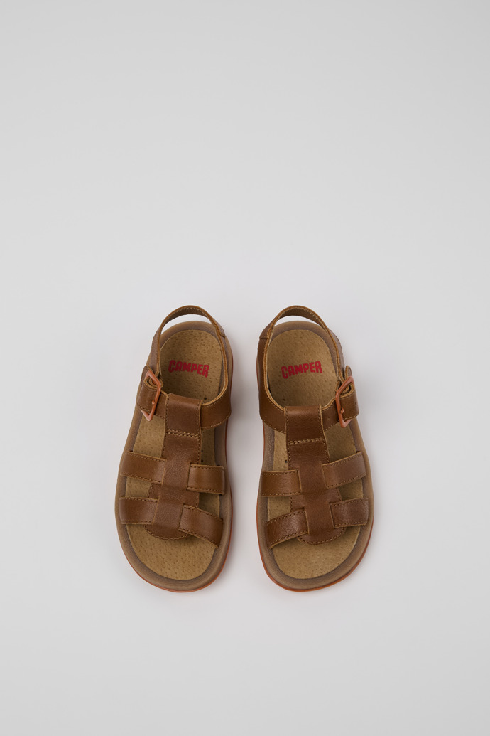 Bicho Brown Leather Kids' Sandals.