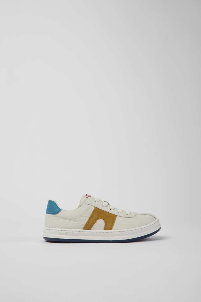 Twins White leather and nubuck sneakers for kids