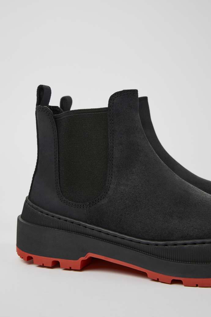 Brutus Trek MICHELIN Black nubuck ankle boots for women