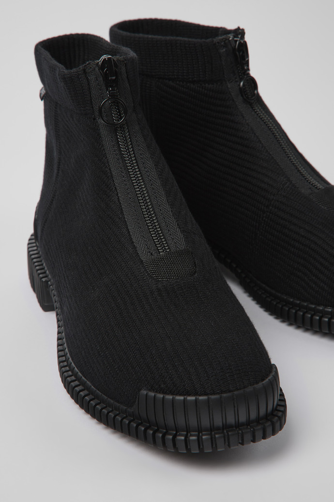 Pix Black TENCEL® Lyocell Ankle Boots for Women.