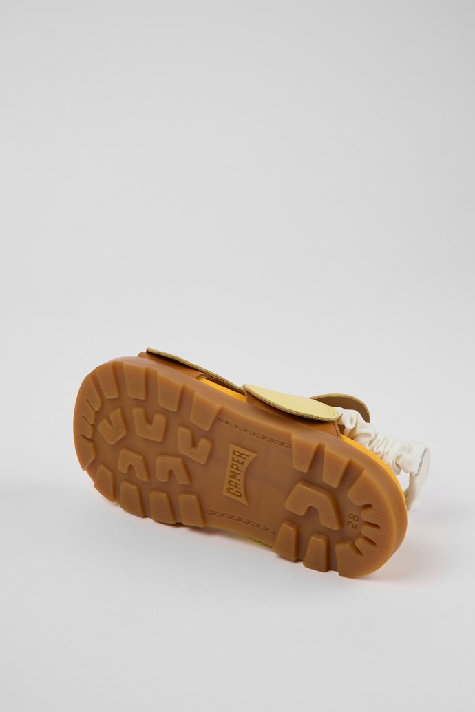 Brutus Sandal Yellow and brown leather sandals for kids