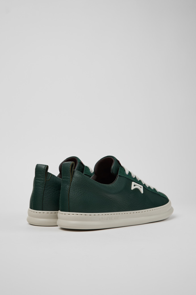 Runner Green Leather and Nubuck Sneakers for Men.