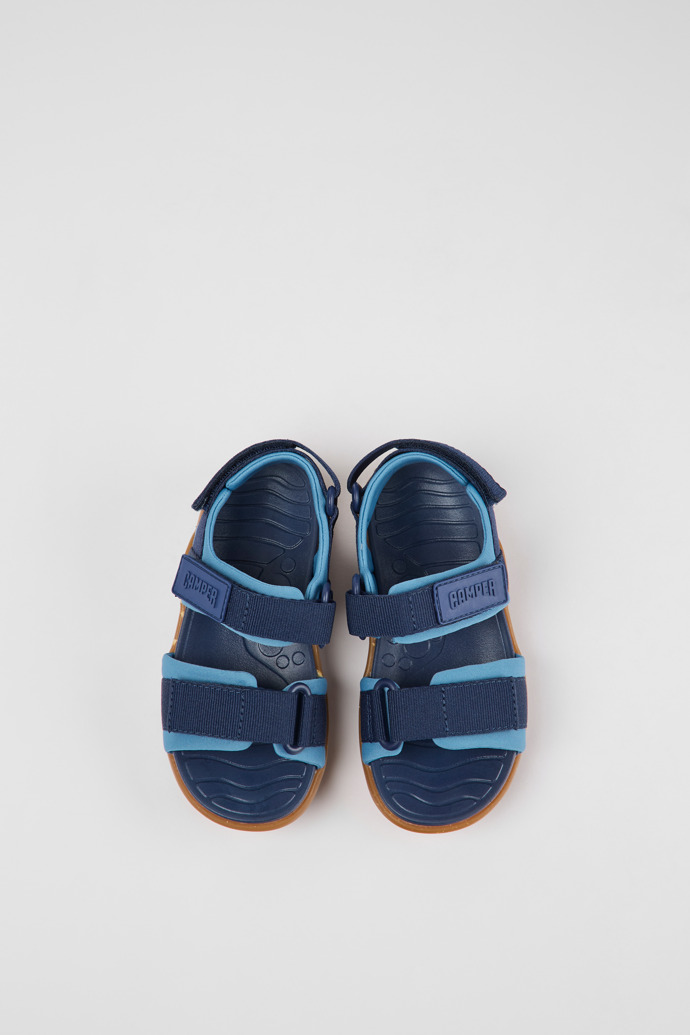 Wous Blue textile sandals for kids