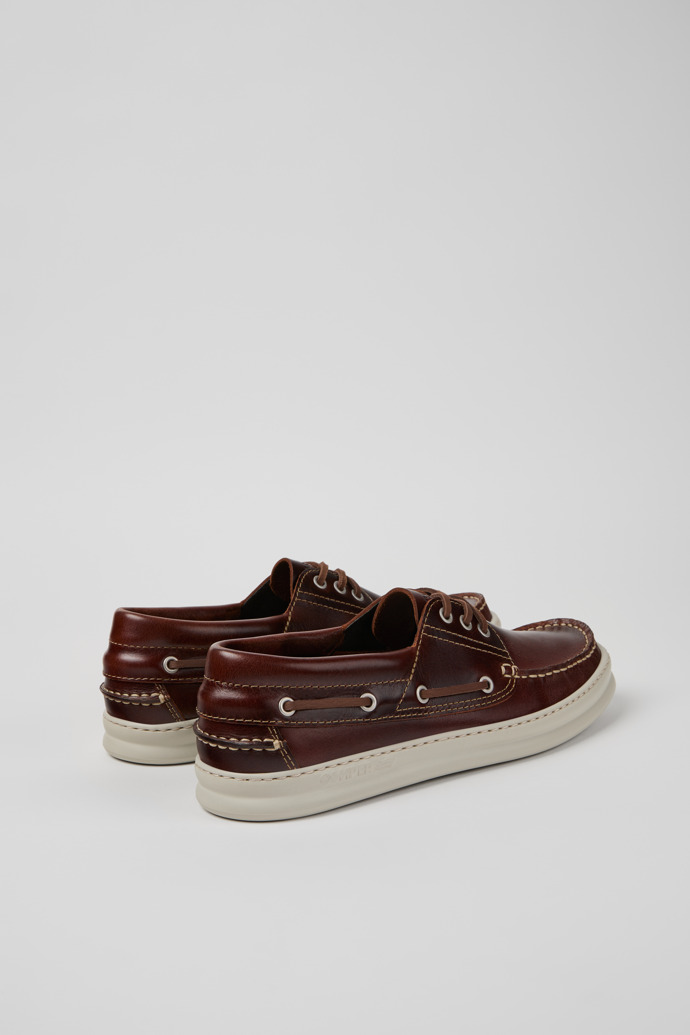 Runner Brown Leather Moccasins for Men.