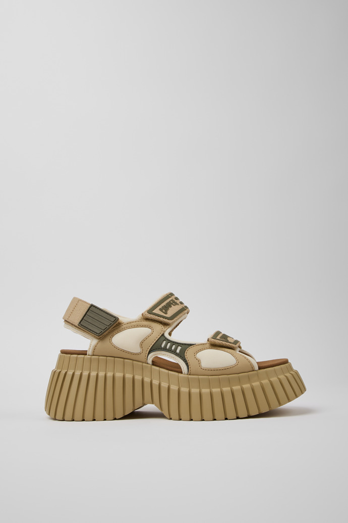 Pix BCN Multicolor Leather and Textile Sandals for Women.