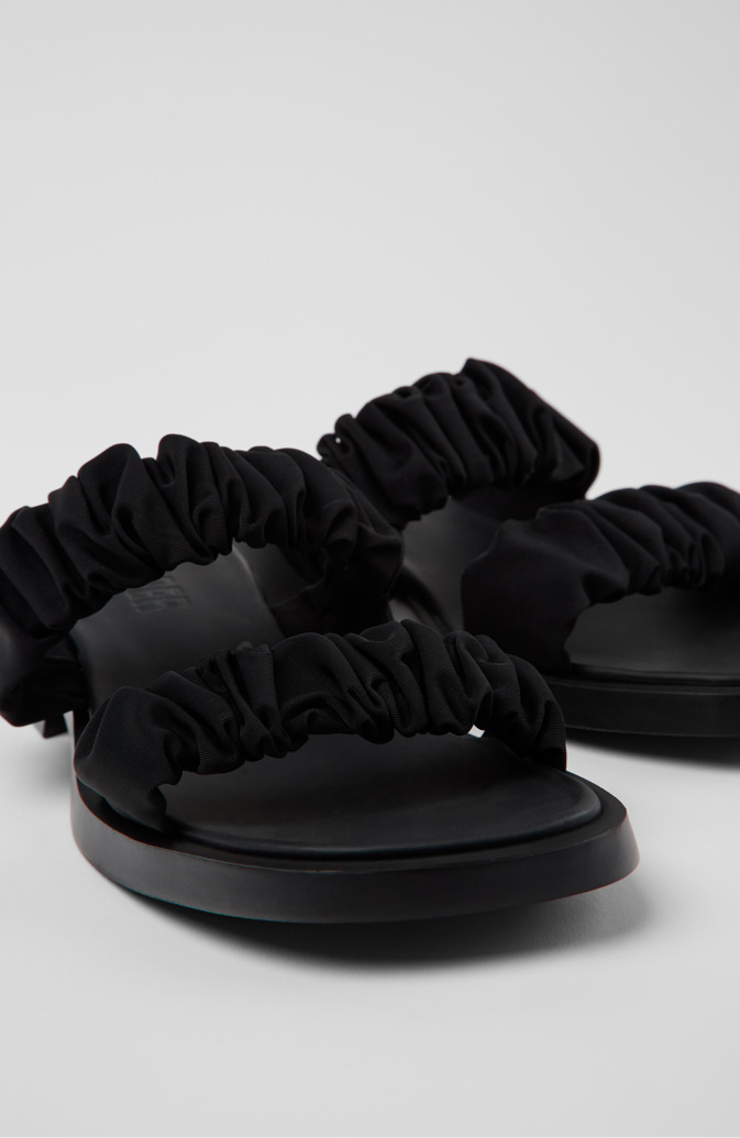 Dana Black Recycled PET Sandals for Women.