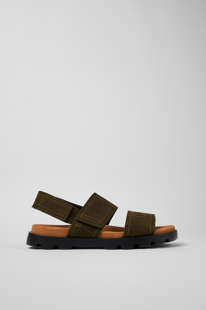 Brutus Sandal Green Nubuck 2-Strap Sandal for Men