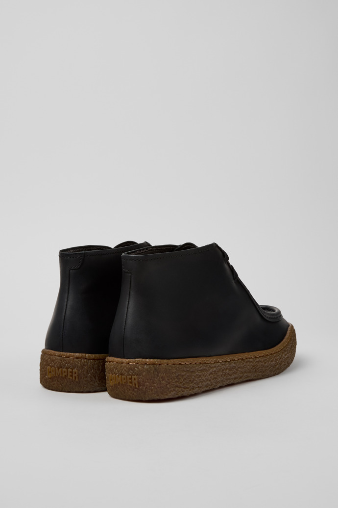 Peu Terreno Black Nubuck Ankle Boots for Men.