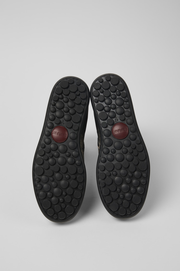 Pelotas Gray Leather Mid Boots for Men.