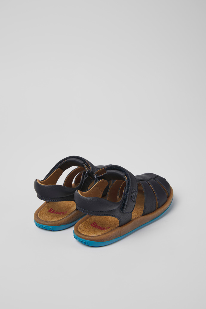 Bicho Blue leather sandals for kids