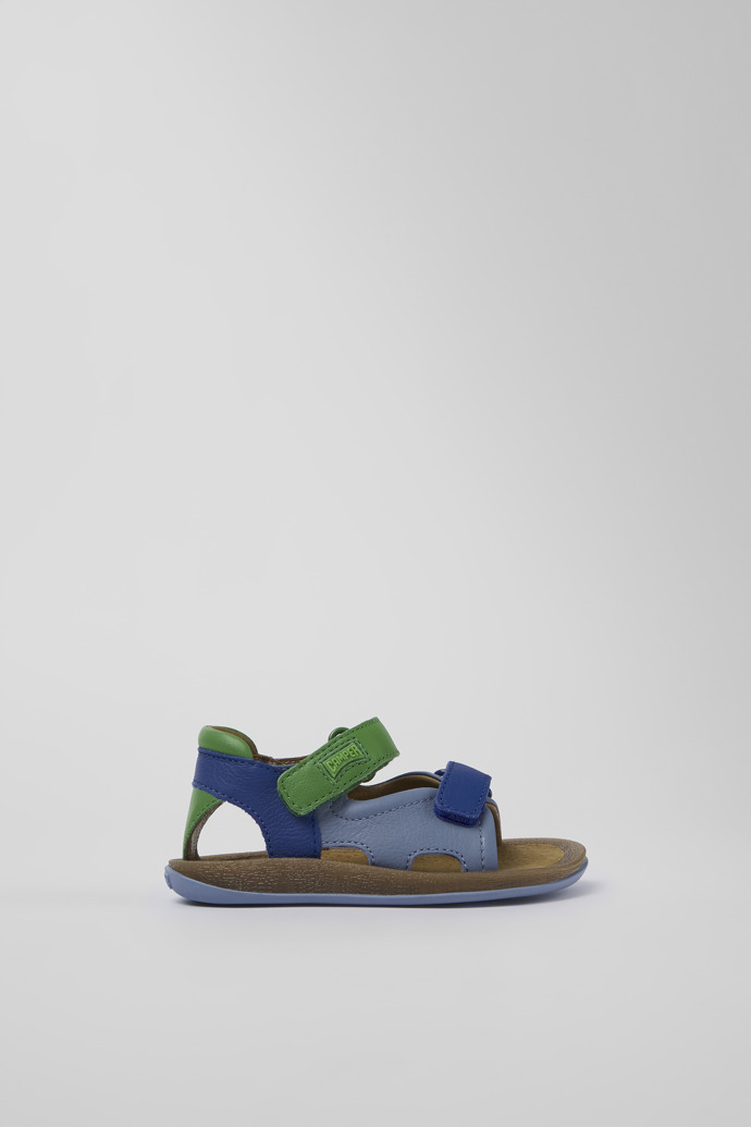 Twins Multicolored Leather 2-Strap Sandal
