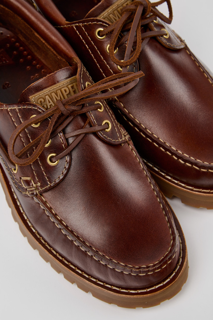 Nautico Brown Leather Moccasins for Men.