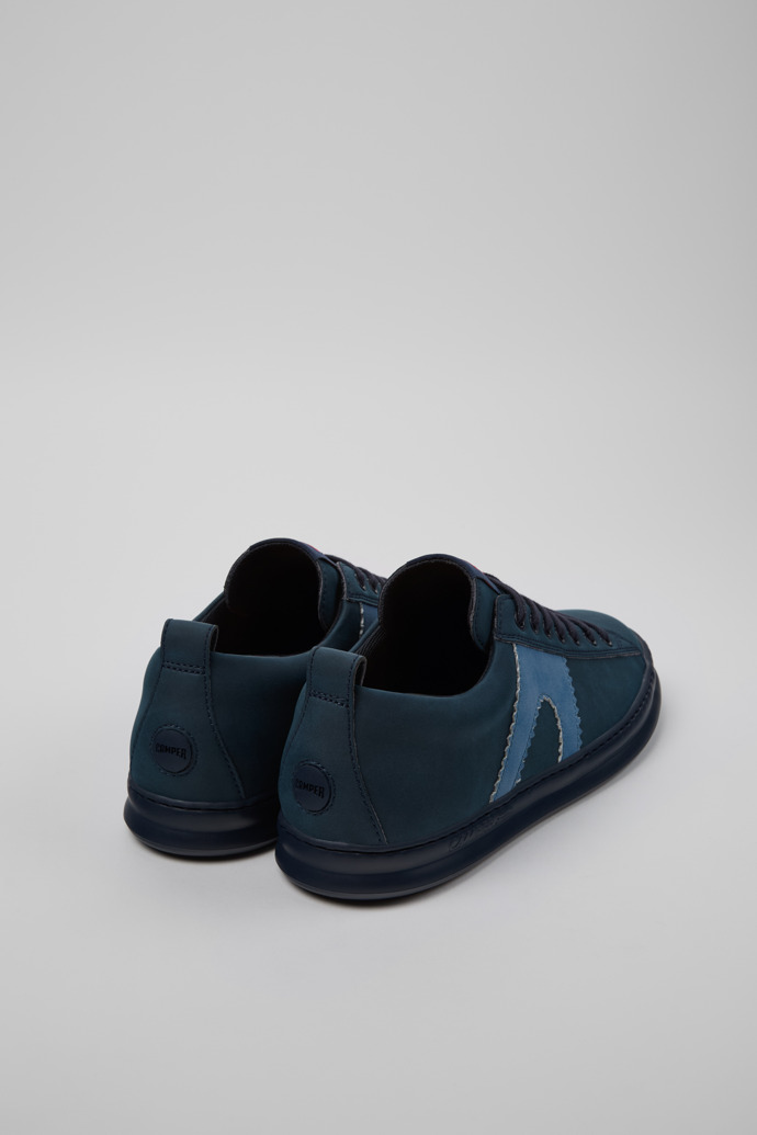 Runner Blue Recycled Leather Men's Sneakers.