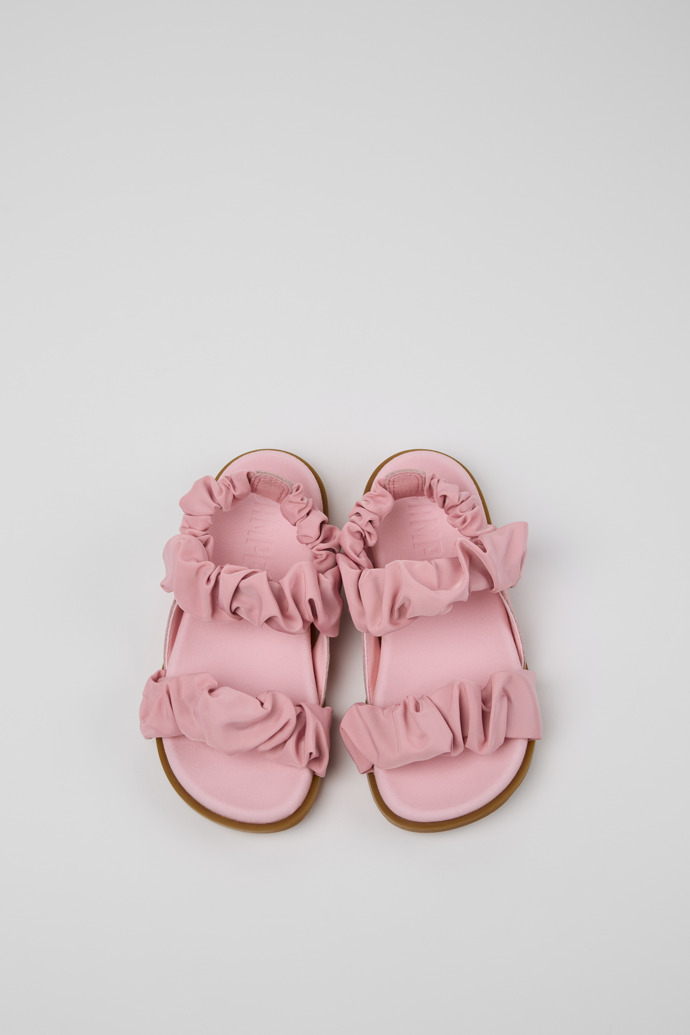 Brutus Sandal Pink Leather and Recycled PET Sandals for Kids.