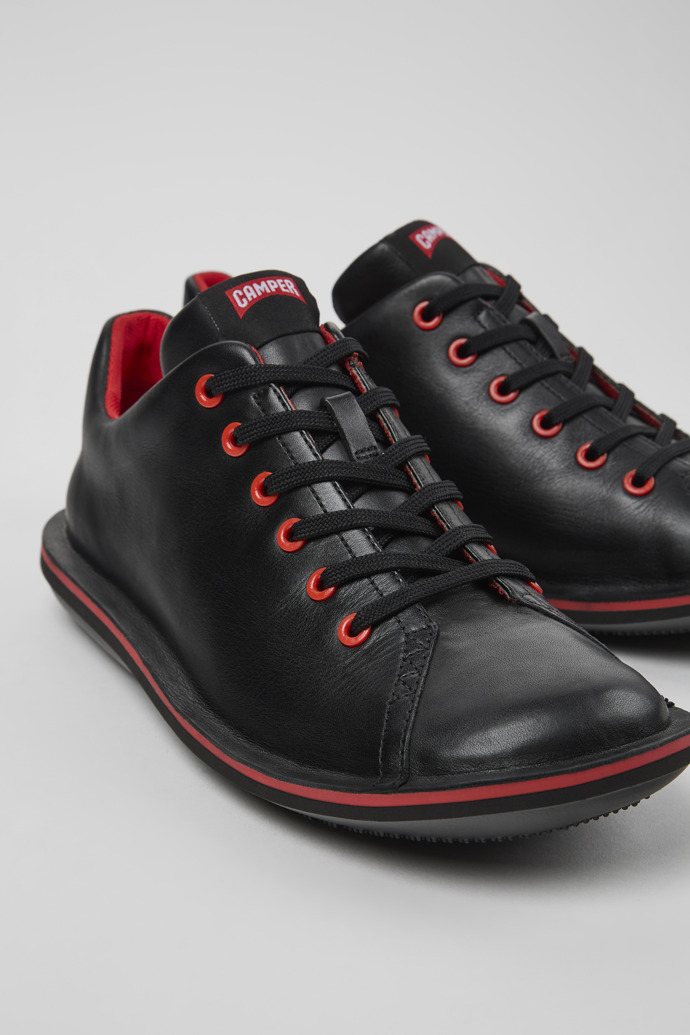 Beetle Black Leather Shoes for Men.