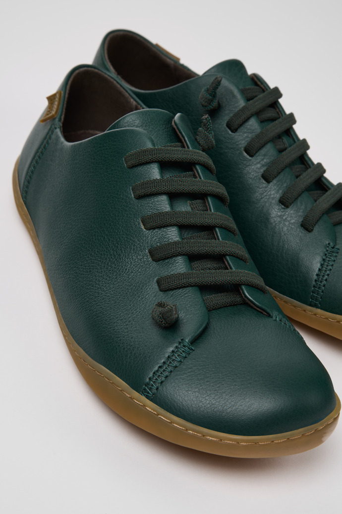 Peu Green Leather Shoes for Men.